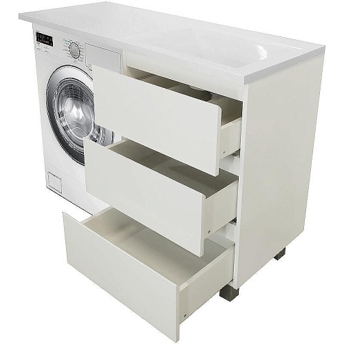 Тумба с раковиной Эстет Dallas Luxe ФР-00009669 1050х482 правая, напольная 3 ящика Тумба с раковиной Эстет Dallas Luxe ФР-00009669 1050х482 правая, напольная 3 ящика