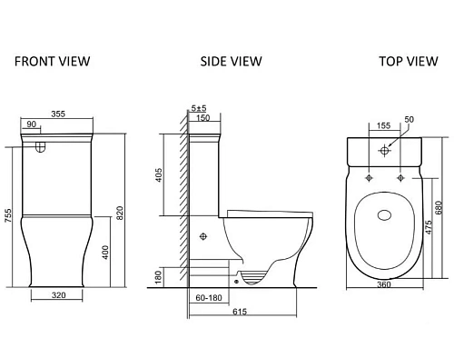 Унитаз напольный Ceramalux TORNADO TR999 с бачком и крышкой микролифт, белый Унитаз напольный Ceramalux TORNADO TR999 с бачком и крышкой микролифт, белый
