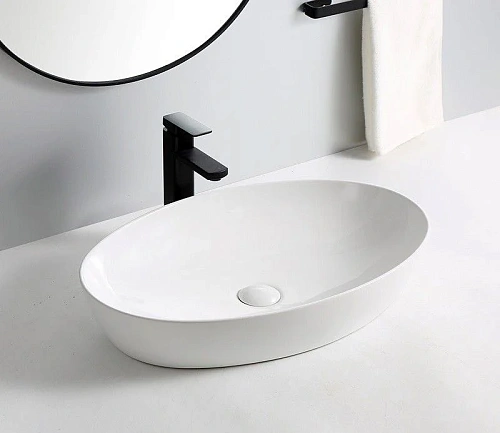 Раковина CeramaLux 9433 накладная, белый Раковина CeramaLux 9433 накладная, белый