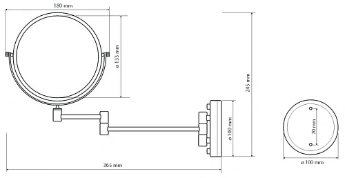 Зеркало косметическое Bemeta 106301705 Зеркало косметическое Bemeta 106301705