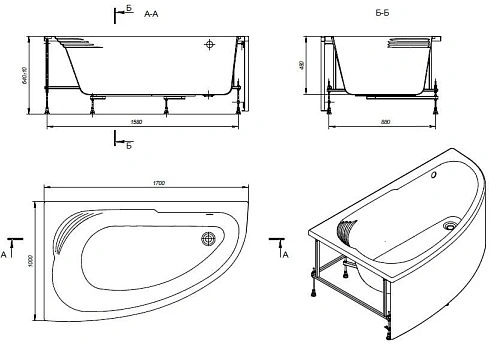 Акриловая ванна Roca Merida 170х100 асимметричная левая белая ZRU9302992 Акриловая ванна Roca Merida 170х100 асимметричная левая белая ZRU9302992