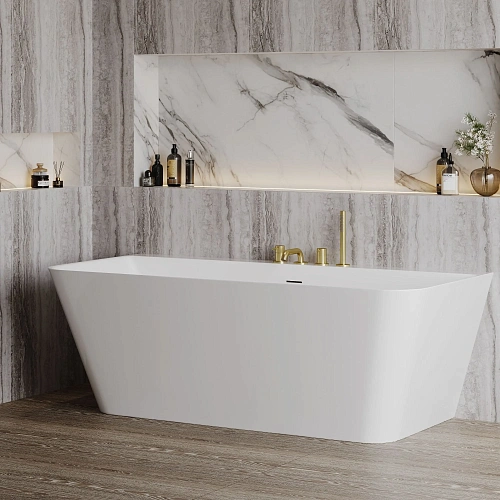 Смеситель на борт ванны AQUAme Siena AQM6219BG золото шлифованное Смеситель на борт ванны AQUAme Siena AQM6219BG золото шлифованное