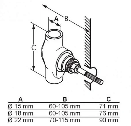 Встраиваемая часть Kludi для запорного вентиля 29911 Встраиваемая часть Kludi для запорного вентиля 29911