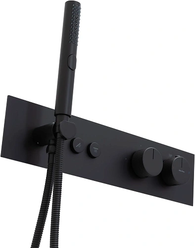 Смеситель для ванны Allen Brau Liberty 5.33010-31 (с внутренней частью, 2 хода) черный матовый Смеситель для ванны Allen Brau Liberty 5.33010-31 (с внутренней частью, 2 хода) черный матовый