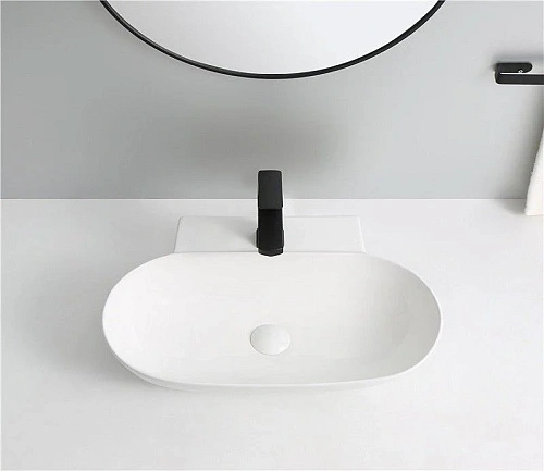 Раковина CeramaLux 9234 накладная/подвесная, белый Раковина CeramaLux 9234 накладная/подвесная, белый