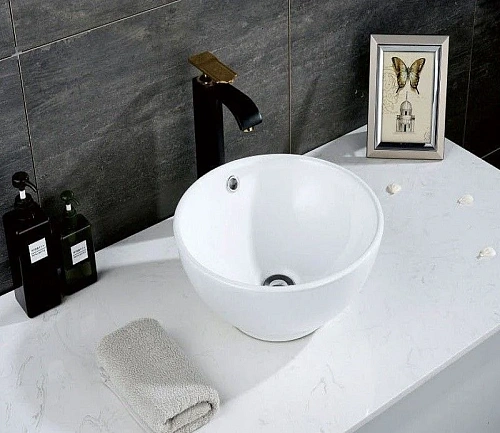 Раковина CeramaLux 9002 накладная, белый Раковина CeramaLux 9002 накладная, белый