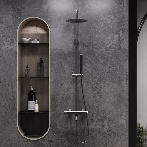 Душевая система Damixa Scandinavian Pure 936740300 черный Душевая система Damixa Scandinavian Pure 936740300 черный