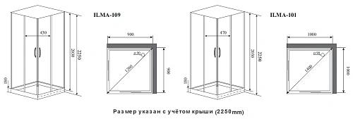 Душевая кабина Timo Premium ILMA 101 с крышей, хамам и стульчиком 100x100x222 Душевая кабина Timo Premium ILMA 101 с крышей, хамам и стульчиком 100x100x222