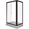 Душевой уголок Radomir Верчелли 1-03-6-1-0-0120 левый, стекло прозрачное, поддон с каркасом и сифоном, профиль черный