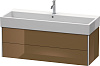 Картинка анонса товара «тумба под раковину duravit xsquare xs419706161 подвесная 118 см коричнево-оливковый глянцевый»