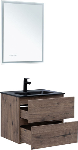 Тумба под раковину Aquanet Алвита New 60 2 ящика, дуб веллингтон табак 00334184 подвесная Тумба под раковину Aquanet Алвита New 60 2 ящика, дуб веллингтон табак 00334184 подвесная