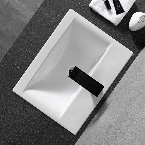 Раковина CeramaLux 9393-50 врезная, белый Раковина CeramaLux 9393-50 врезная, белый