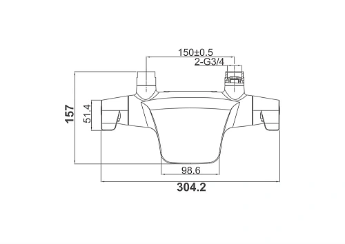 Смеситель для ванны D&K Bayern Potsdam DA2143201 термостатический Смеситель для ванны D&K Bayern Potsdam DA2143201 термостатический