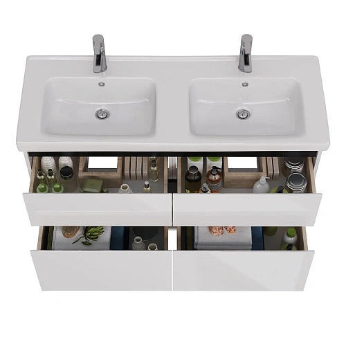 Тумба под раковину Lemark COMBI 125 см подвесная/напольная, черный/белый LM03C125T-black Тумба под раковину Lemark COMBI 125 см подвесная/напольная, черный/белый LM03C125T-black