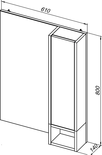 Комплект мебели STWORKI Карлстад 60 дуб рошелье, с белой полкой, в стиле лофт, подвесная (комплект, 440535 Комплект мебели STWORKI Карлстад 60 дуб рошелье, с белой полкой, в стиле лофт, подвесная (комплект, 440535