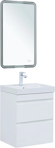 Тумба под раковину Aquanet Слим 50 00346046 белый сатин Тумба под раковину Aquanet Слим 50 00346046 белый сатин