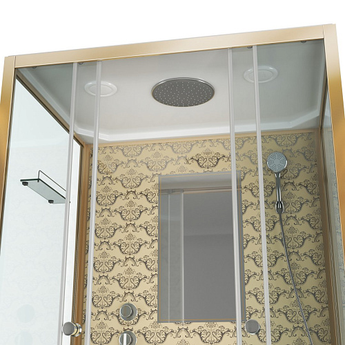 Душевая кабина Niagara Luxe NG-7772QG (1200x900х2100) низкий поддон стенки золото Душевая кабина Niagara Luxe NG-7772QG (1200x900х2100) низкий поддон стенки золото