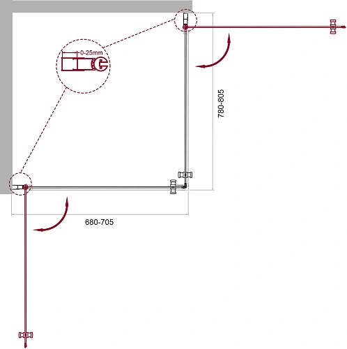 Душевой уголок BelBagno ETNA-AH-2-70/80-C-Cr 70x80 см, профиль хром, стекло прозрачное Душевой уголок BelBagno ETNA-AH-2-70/80-C-Cr 70x80 см, профиль хром, стекло прозрачное
