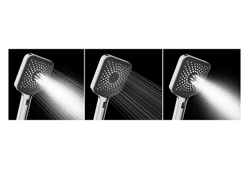 Душевая лейка Kaiser 3-х режимная, 120х120х270мм шлифованное золото SH-122 Душевая лейка Kaiser 3-х режимная, 120х120х270мм шлифованное золото SH-122