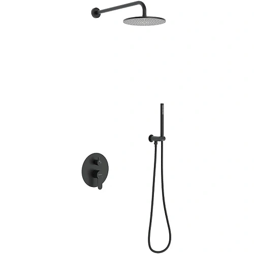 Душевая система BERGES NARDIS 2R BLACK, черный матовый встраиваемая 071004 Душевая система BERGES NARDIS 2R BLACK, черный матовый встраиваемая 071004