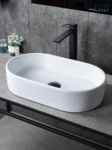 Раковина Gid N9020 51209 накладная белая 52.5x30.5x11.5 Раковина Gid N9020 51209 накладная белая 52.5x30.5x11.5