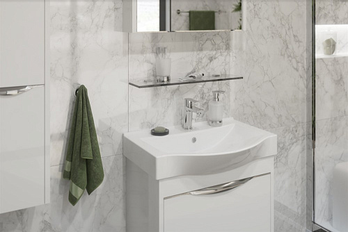 Полка STWORKI Glass Shelf 60 полкодержатели хром 440735 Полка STWORKI Glass Shelf 60 полкодержатели хром 440735