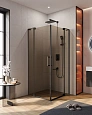 Душевой уголок CEZARES SLIDER-AH-2-90/100-100/110-BR-NERO 90-100x100-110см стекло тонированное (бронза), профиль черный Душевой уголок CEZARES SLIDER-AH-2-90/100-100/110-BR-NERO 90-100x100-110см стекло тонированное (бронза), профиль черный