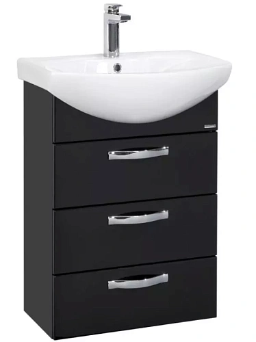 Тумба с раковиной Aquaton Ария 50 Н (1A1402K0AA950) черный глянец Тумба с раковиной Aquaton Ария 50 Н (1A1402K0AA950) черный глянец