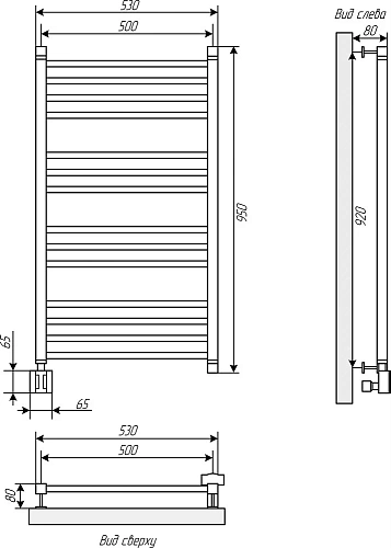 Полотенцесушитель электрический EWRIKA Кассандра Pt 90x50 L, черный матовый 510456 Полотенцесушитель электрический EWRIKA Кассандра Pt 90x50 L, черный матовый 510456