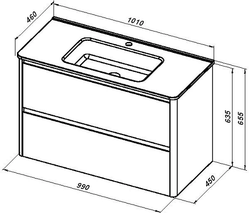 Тумба под раковину Allen Brau Gravity 100 1.370010.WM белый матовый Тумба под раковину Allen Brau Gravity 100 1.370010.WM белый матовый