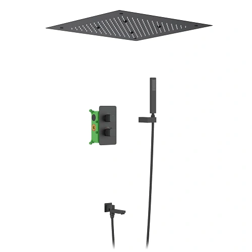 Душевая система Timo Petruma SX-5019/03SM встраиваемая с термостатом черный Душевая система Timo Petruma SX-5019/03SM встраиваемая с термостатом черный