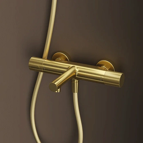 Смеситель для ванны IDDIS Duna (DUNMG02i74WA) с термостатом, матовое золото Смеситель для ванны IDDIS Duna (DUNMG02i74WA) с термостатом, матовое золото