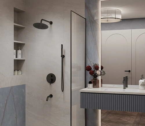 Душевая система Vincea Villa VSFW-1VL3MB встраиваемая, 3 режима, черная Душевая система Vincea Villa VSFW-1VL3MB встраиваемая, 3 режима, черная