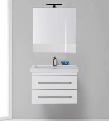 Комплект мебели Aquanet Сиена 70 белый (подвесной 2 ящика) 00196507 Комплект мебели Aquanet Сиена 70 белый (подвесной 2 ящика) 00196507