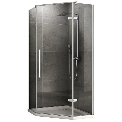 Душевой уголок ABBER Ewiges Wasser AG05100 100x100 см универсальный, профиль хром, стекло прозрачное Душевой уголок ABBER Ewiges Wasser AG05100 100x100 см универсальный, профиль хром, стекло прозрачное