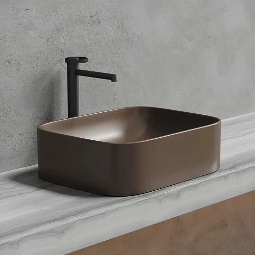 Раковина Ceramica Nova ELEMENT CN6052MDB Темно-Коричневый матовый накладная Раковина Ceramica Nova ELEMENT CN6052MDB Темно-Коричневый матовый накладная