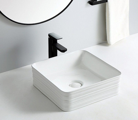 Раковина CeramaLux W1531A накладная, белый