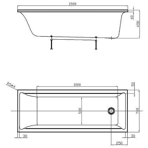 Акриловая ванна Aquatek Лайма прямоугольная 150x70 см LAI150-0000001 Акриловая ванна Aquatek Лайма прямоугольная 150x70 см LAI150-0000001