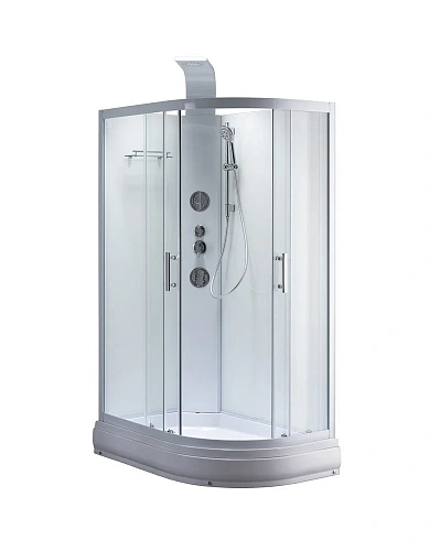 Душевая кабина Taliente с гидромассажем, 120x80x220см левая, профиль белый, прозрозрачное стекло, бе TA-128CW(L) Душевая кабина Taliente с гидромассажем, 120x80x220см левая, профиль белый, прозрозрачное стекло, бе TA-128CW(L)