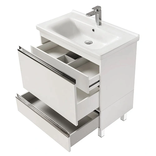 Тумба под раковину Aquaton Капри 80 белый глянец 1A230201KP010 Тумба под раковину Aquaton Капри 80 белый глянец 1A230201KP010