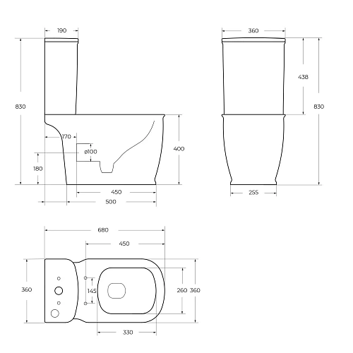 Унитаз напольный BelBagno PRADO BB10150CP/BB10150SC безободковый с сиденьем Унитаз напольный BelBagno PRADO BB10150CP/BB10150SC безободковый с сиденьем