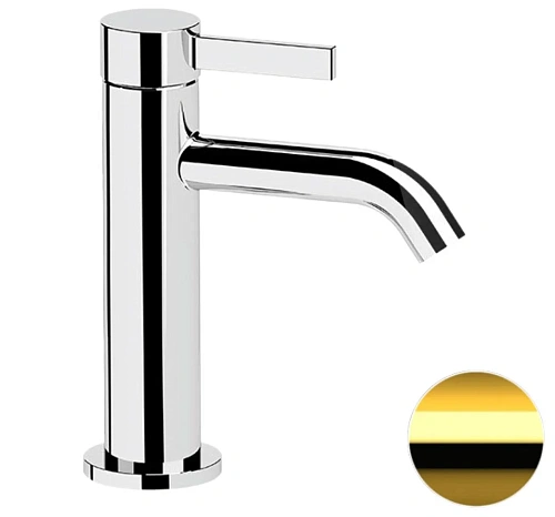 Смеситель для раковины Remer Metrica MC12DO, золото глянцевое Смеситель для раковины Remer Metrica MC12DO, золото глянцевое