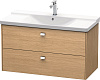 Картинка анонса товара «тумба под раковину duravit brioso br412201052 подвесная 102 см европейский дуб»