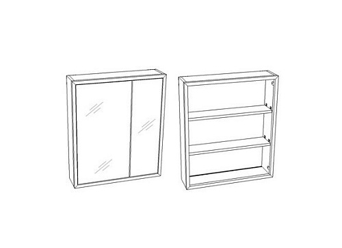 Зеркальный шкаф Corozo Айрон 60, черный/антик SD-00000278 Зеркальный шкаф Corozo Айрон 60, черный/антик SD-00000278