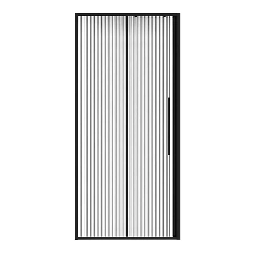 Душевая дверь Niagara Nova NG-84-L10FHB (100х195) черный матовый, раздвижная влево, стекло рифленое Душевая дверь Niagara Nova NG-84-L10FHB (100х195) черный матовый, раздвижная влево, стекло рифленое