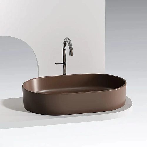Раковина Ceramica Nova ELEMENT CN6048MDB Темно-Коричневый матовый накладная Раковина Ceramica Nova ELEMENT CN6048MDB Темно-Коричневый матовый накладная