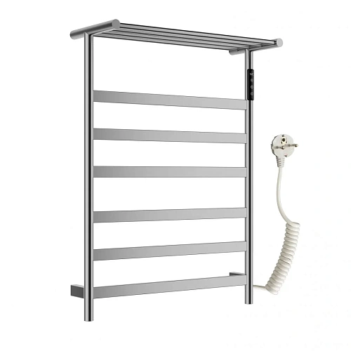 Полотенцесушитель электрический Wonzon & Woghand с полкой, брашированный никель (WW-A403-BR) Полотенцесушитель электрический Wonzon & Woghand с полкой, брашированный никель (WW-A403-BR)