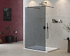 Картинка анонса товара «душевая перегородка cezares liberta-l-2-110-120-gr-nero 110см стекло тонированное (графит), профиль черный»
