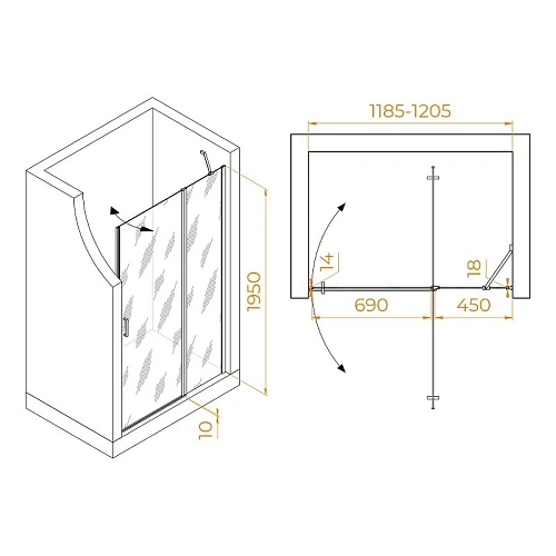 Душевая дверь RGW Leipzig LE-004 1200 мм Easy Clean хром 351200412-21 Душевая дверь RGW Leipzig LE-004 1200 мм Easy Clean хром 351200412-21