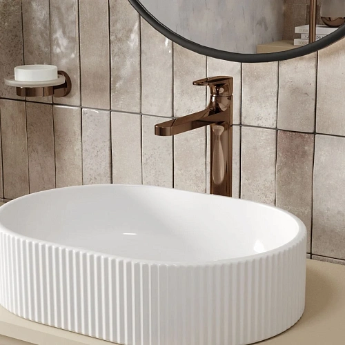 Смеситель для раковины WasserKRAFT Asphe 7703H розовое золото Смеситель для раковины WasserKRAFT Asphe 7703H розовое золото